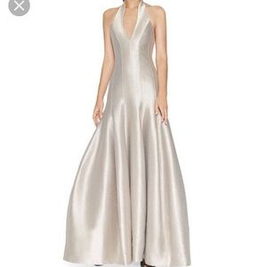 Halston Heritage Metalic Tulip Gown size 12